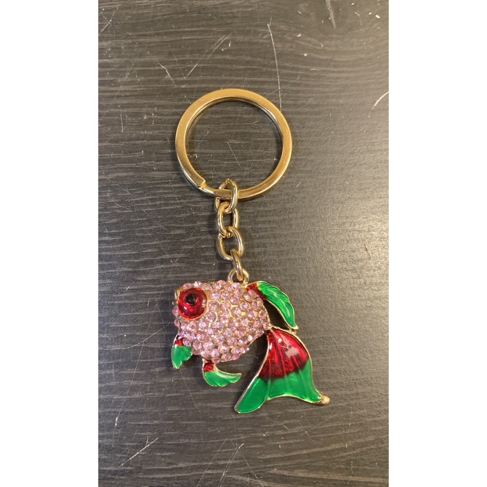 Bling Fish 3D Keychain Colorful Pendant Charm for Purse Bag
